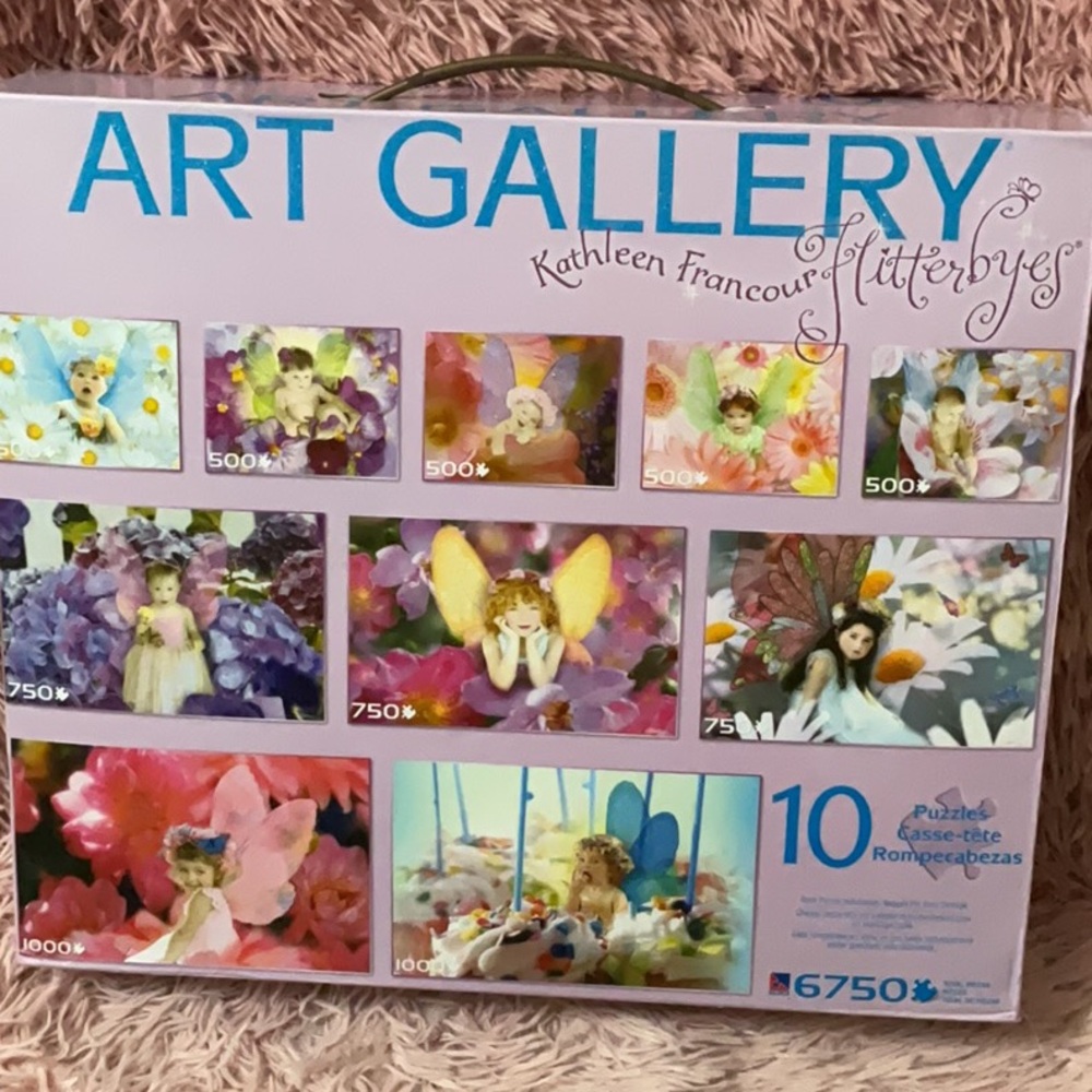 New Unopened Vintage puzzles from 2008- Art Gallery 10-Puzzle Fairy Set